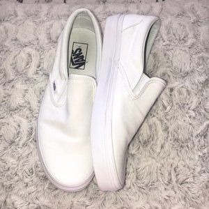 vans slip on white